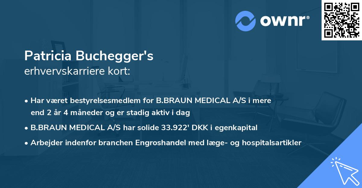 Patricia Buchegger's erhvervskarriere kort