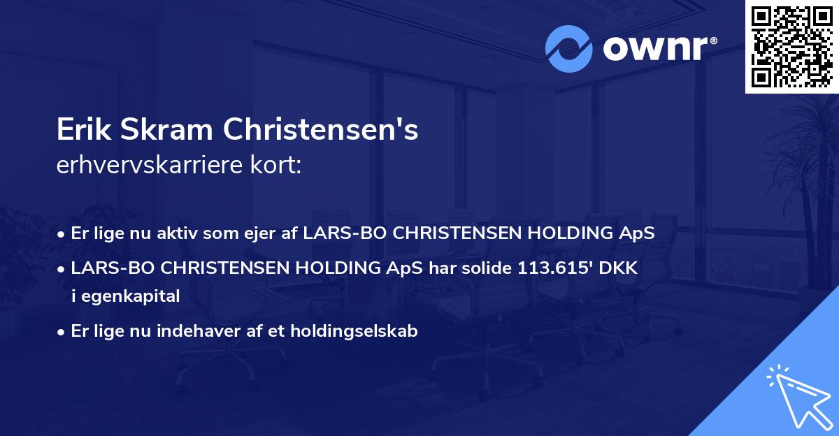 Erik Skram Christensen's erhvervskarriere kort