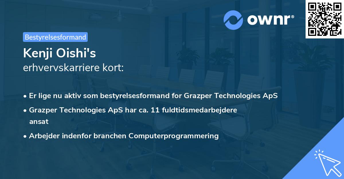 Kenji Oishi's erhvervskarriere kort
