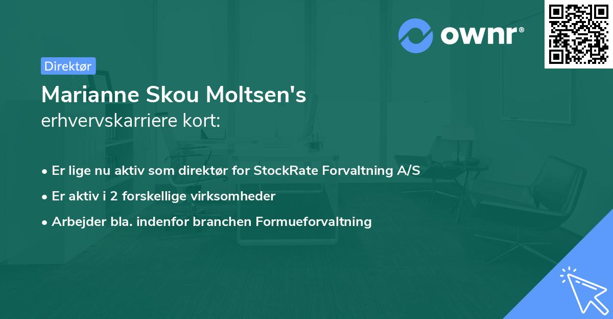 Marianne Skou Moltsen's erhvervskarriere kort