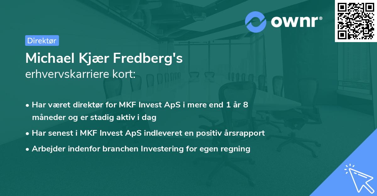 Michael Kjær Fredberg's erhvervskarriere kort