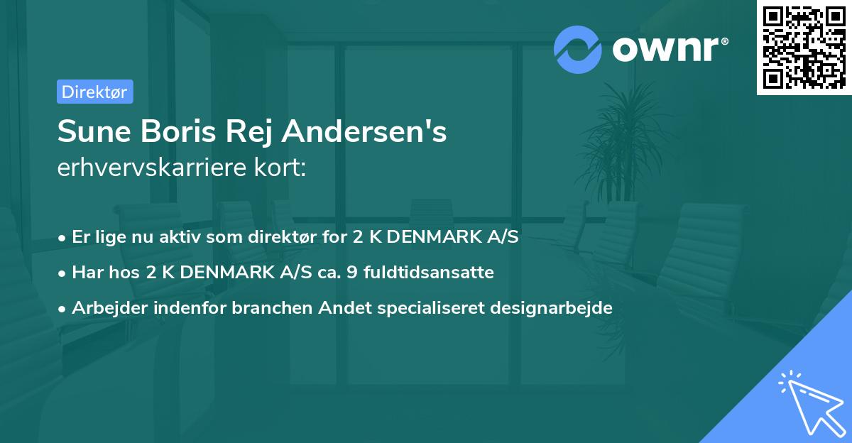 Sune Boris Rej Andersen's erhvervskarriere kort