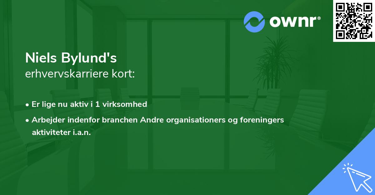 Niels Bylund's erhvervskarriere kort