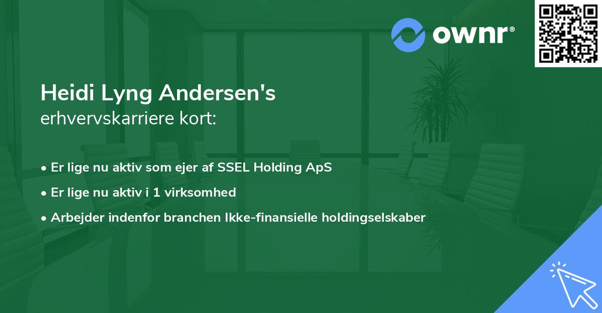 Heidi Lyng Andersen's erhvervskarriere kort