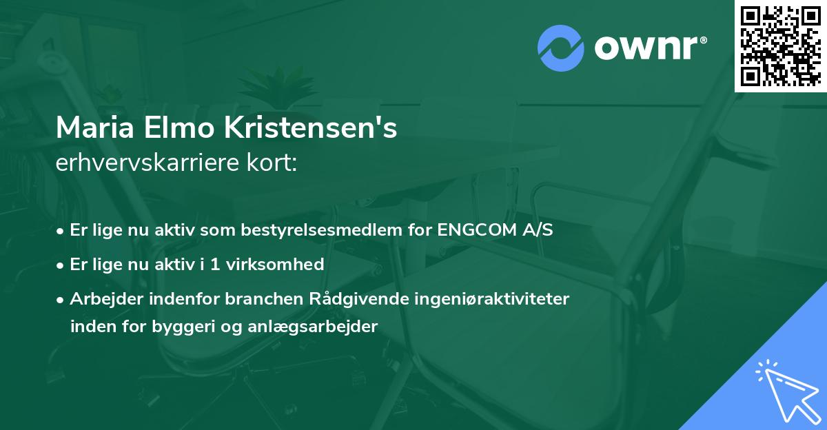 Maria Elmo Kristensen's erhvervskarriere kort