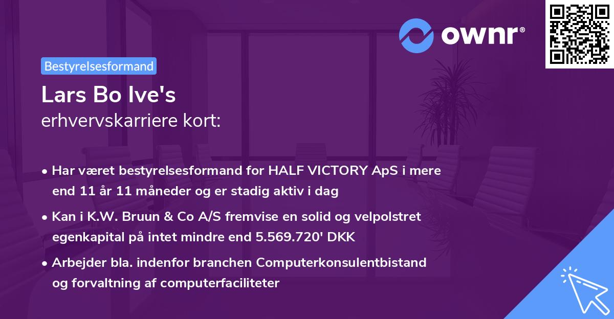 Lars Bo Ive's erhvervskarriere kort