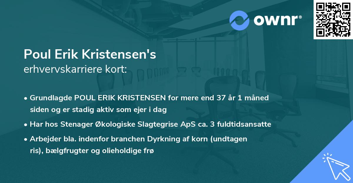 Poul Erik Kristensen's erhvervskarriere kort