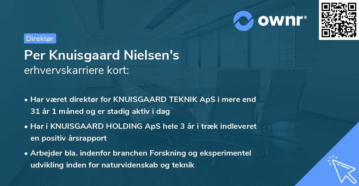 Per Knuisgaard Nielsen's erhvervskarriere kort