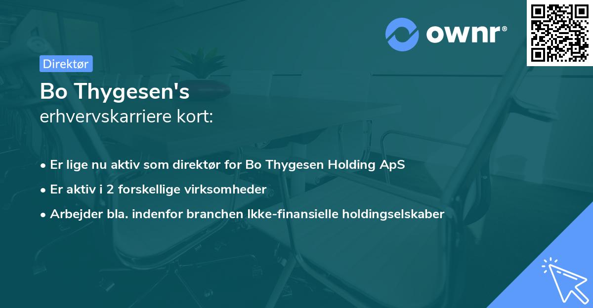 Bo Thygesen's erhvervskarriere kort