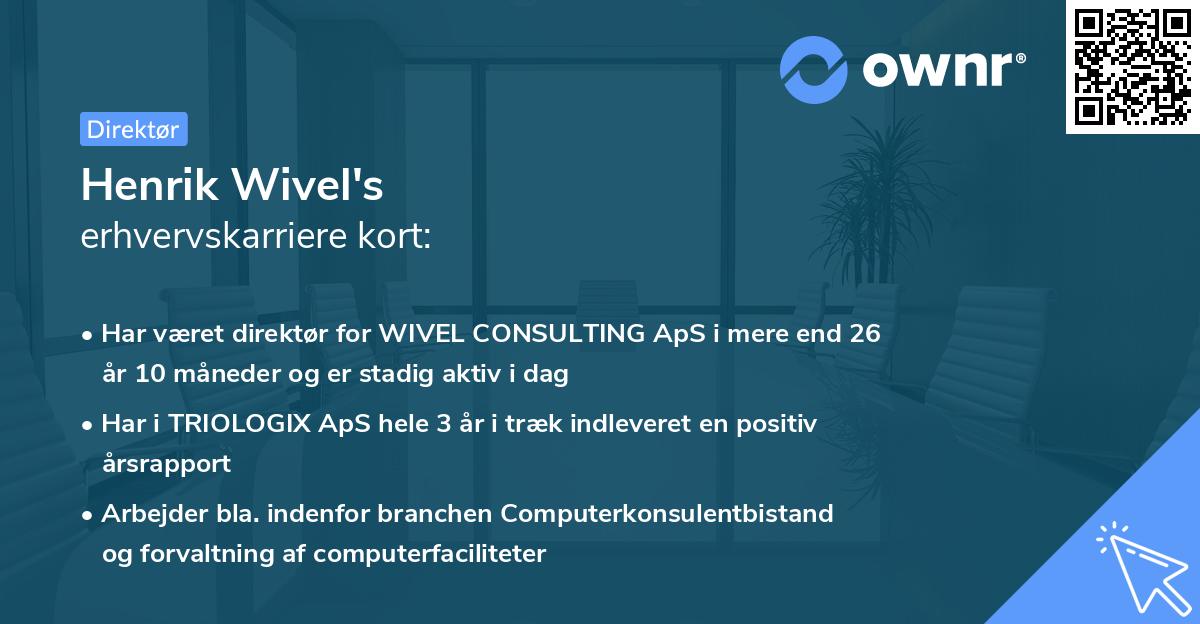 Henrik Wivel's erhvervskarriere kort