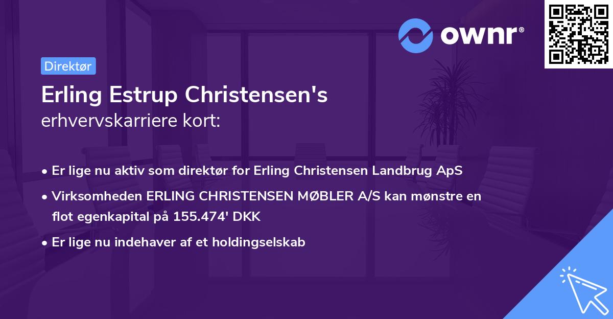 Erling Estrup Christensen's erhvervskarriere kort