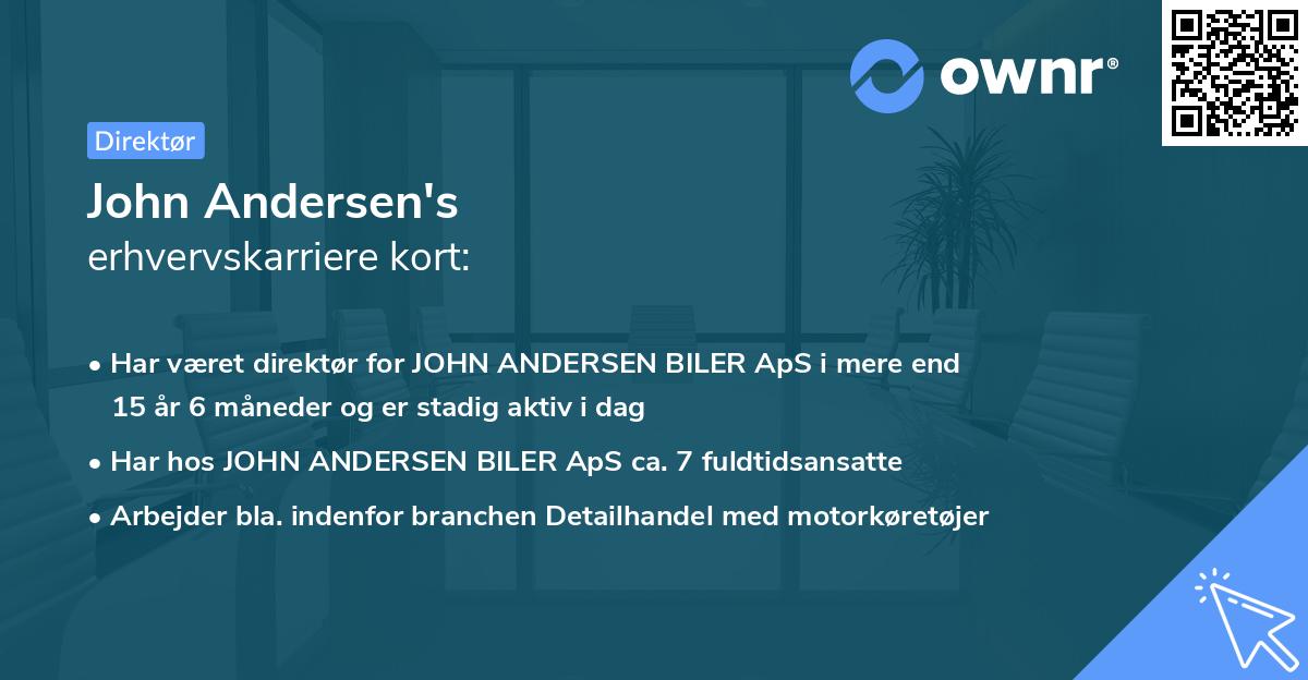 John Andersen's erhvervskarriere kort