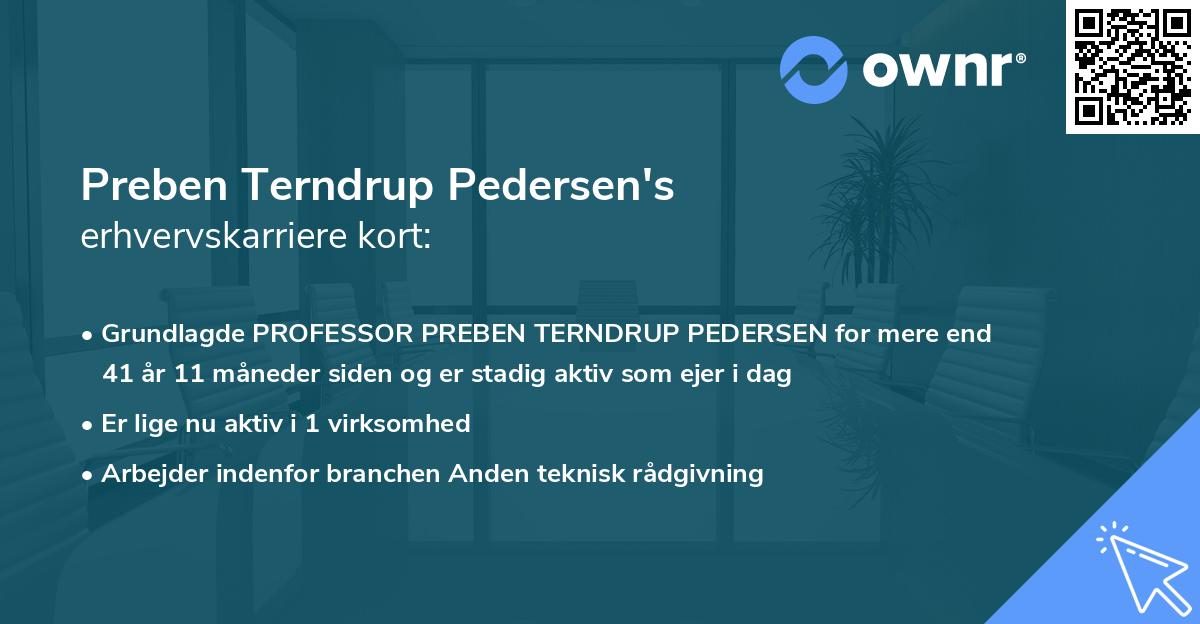 Preben Terndrup Pedersen's erhvervskarriere kort