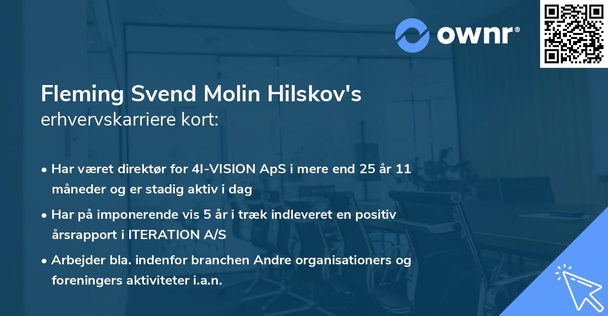 Fleming Svend Molin Hilskov's erhvervskarriere kort