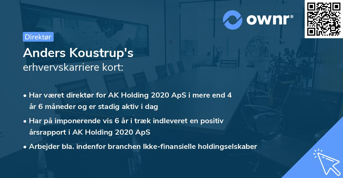 Anders Koustrup's erhvervskarriere kort