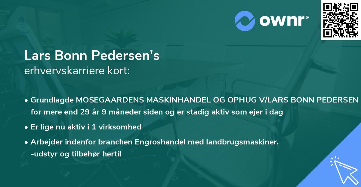 Lars Bonn Pedersen's erhvervskarriere kort