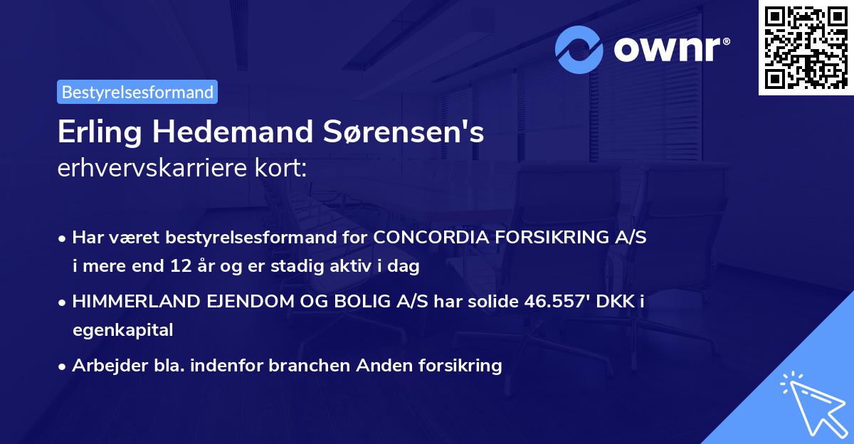 Erling Hedemand Sørensen's erhvervskarriere kort