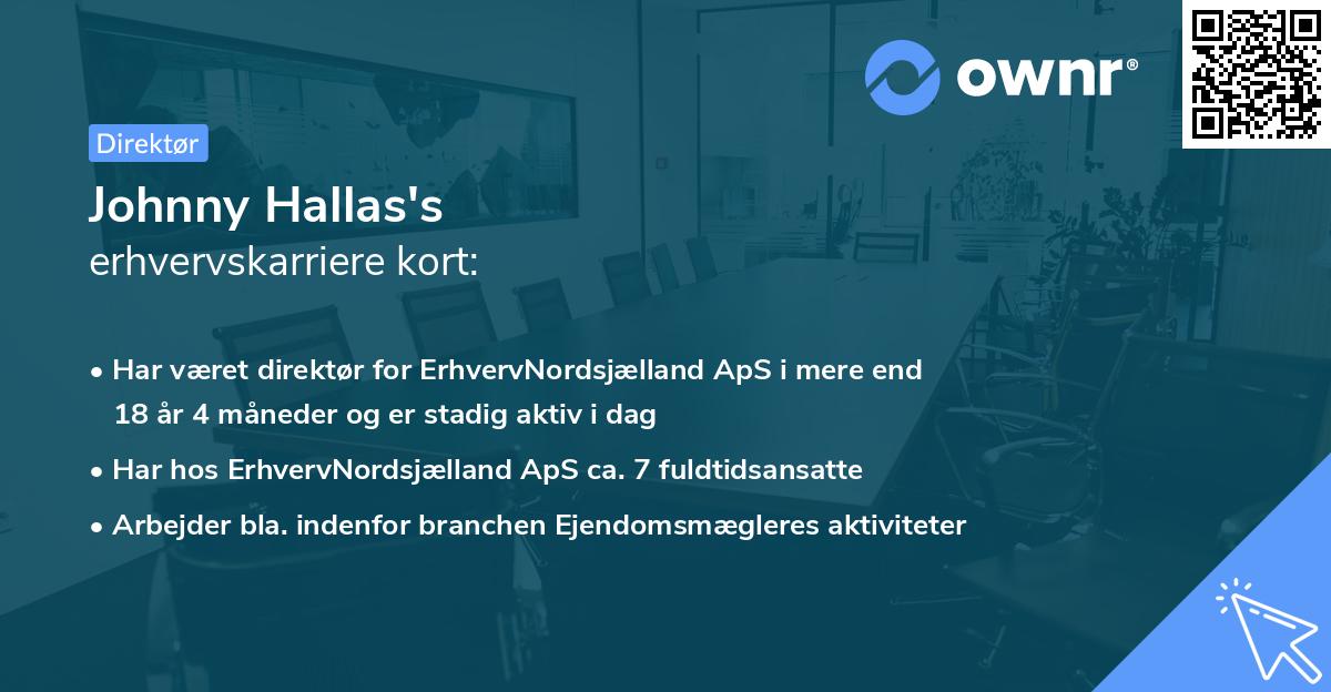 Johnny Hallas's erhvervskarriere kort