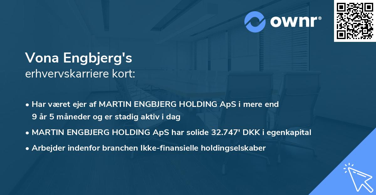 Vona Engbjerg's erhvervskarriere kort