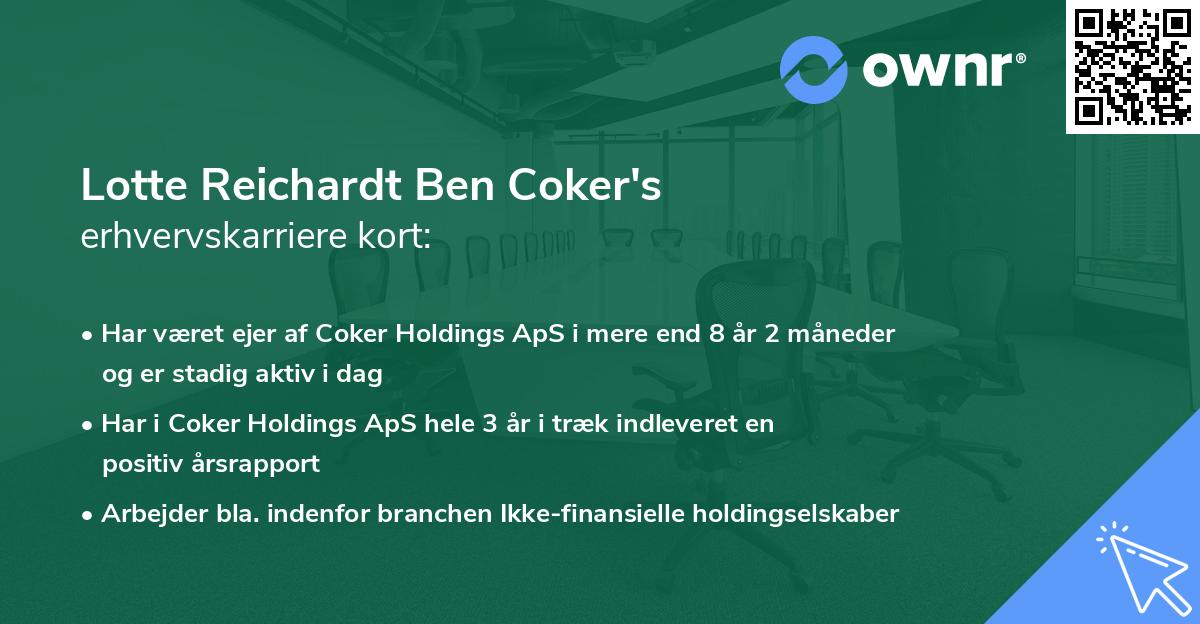 Lotte Reichardt Ben Coker's erhvervskarriere kort