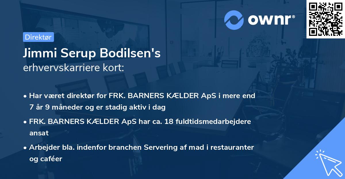 Jimmi Serup Bodilsen's erhvervskarriere kort