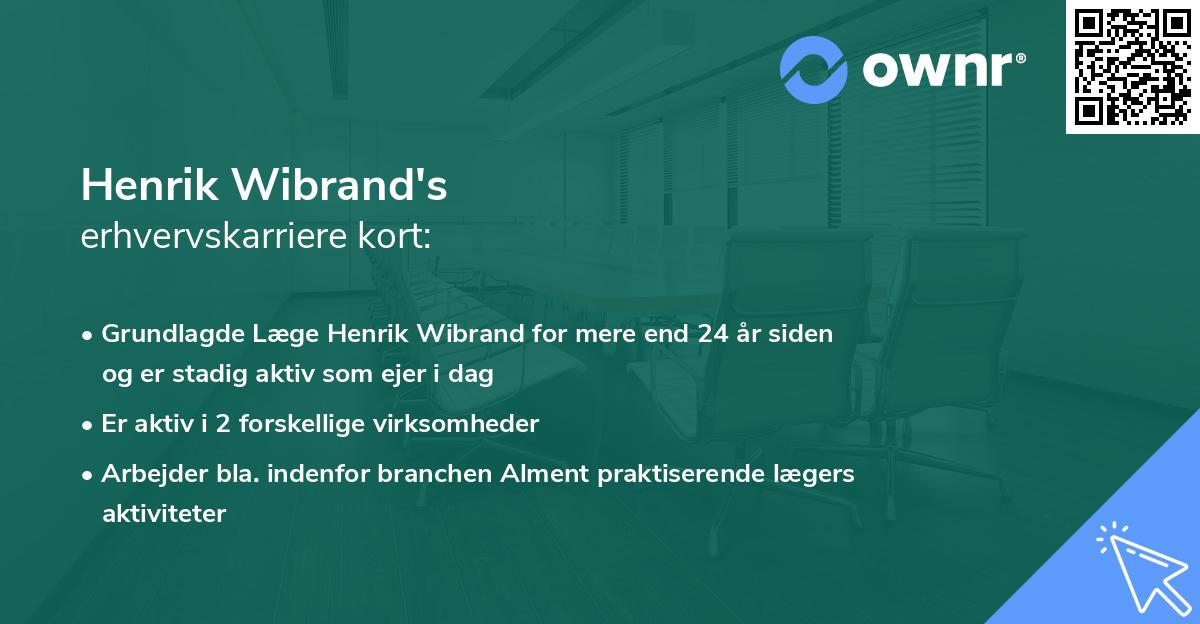 Henrik Wibrand's erhvervskarriere kort