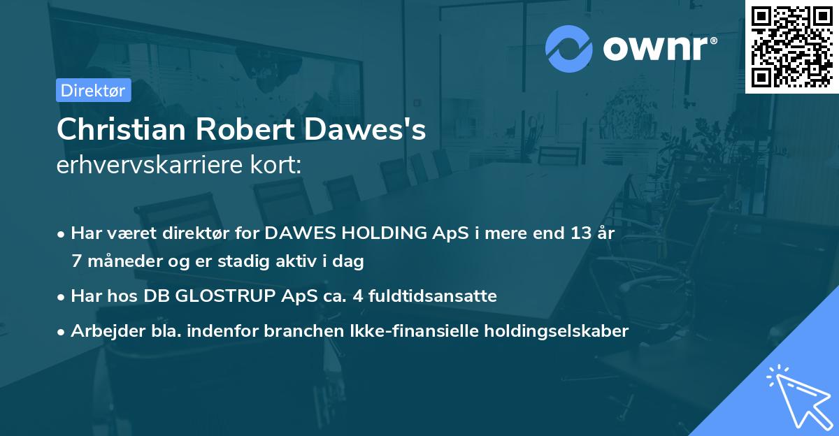 Christian Robert Dawes's erhvervskarriere kort