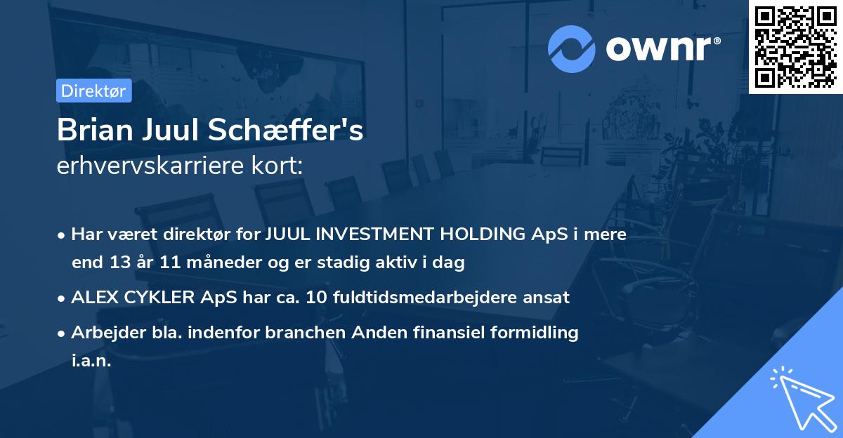 Brian Juul Schæffer's erhvervskarriere kort