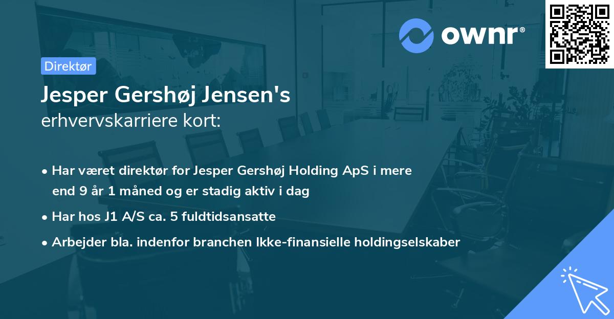 Jesper Gershøj Jensen's erhvervskarriere kort