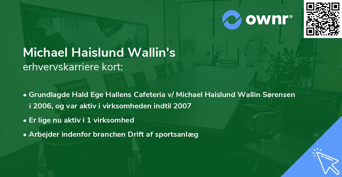 Michael Haislund Wallin's erhvervskarriere kort