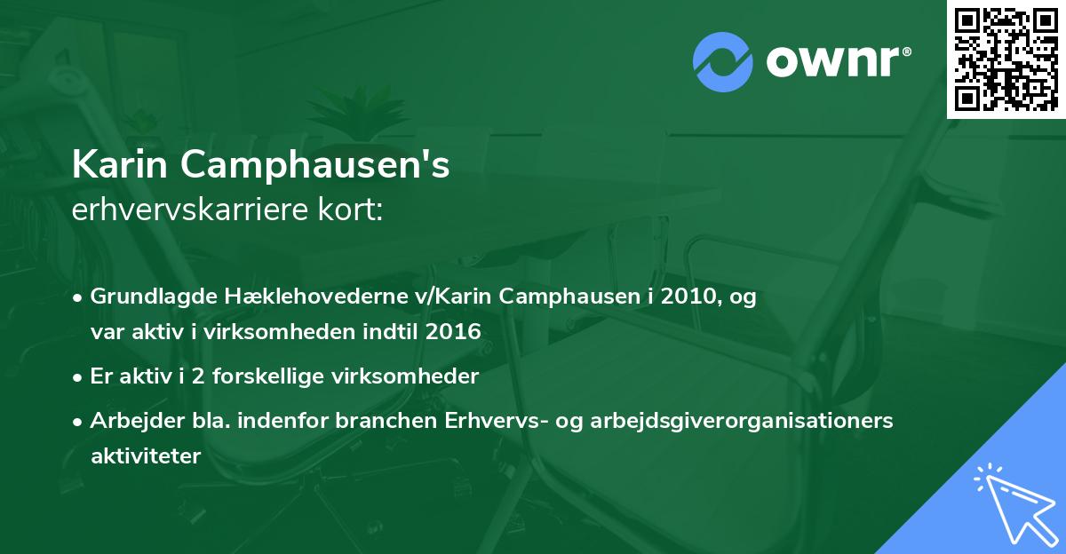 Karin Camphausen's erhvervskarriere kort