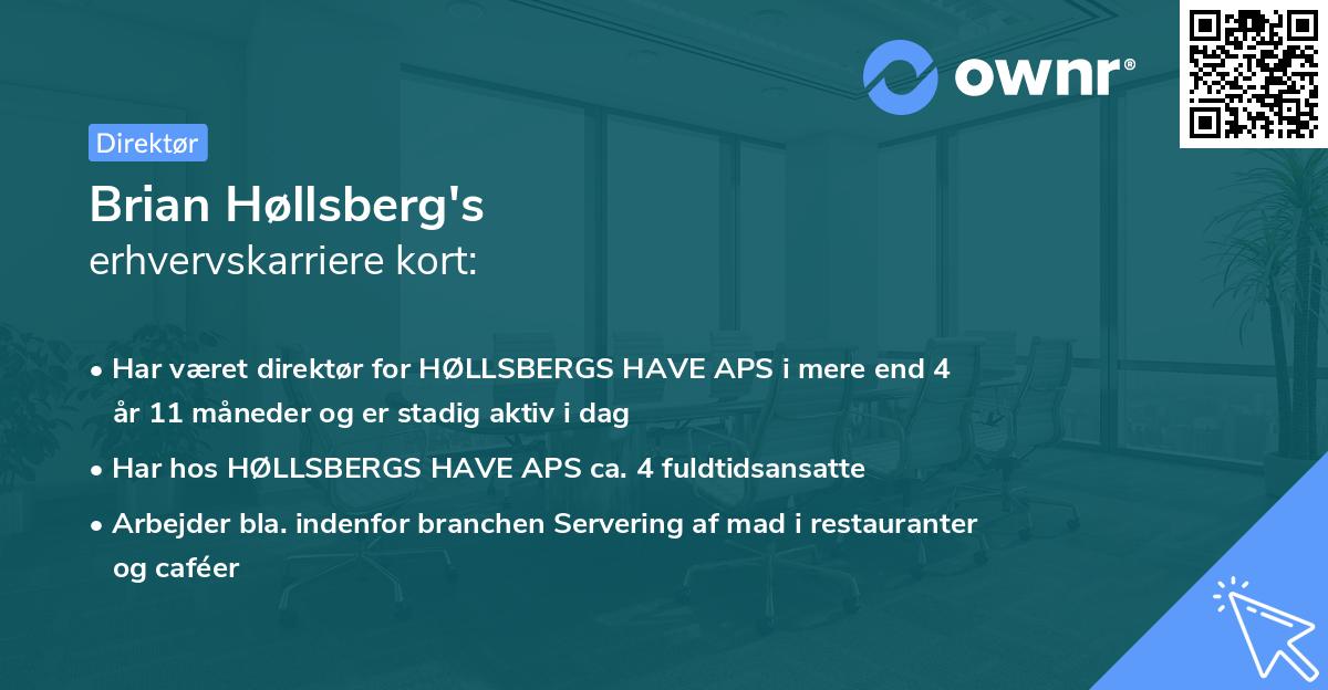 Brian Høllsberg's erhvervskarriere kort