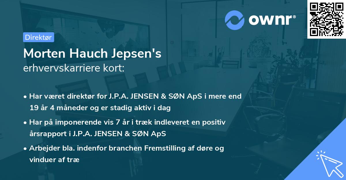 Morten Hauch Jepsen's erhvervskarriere kort