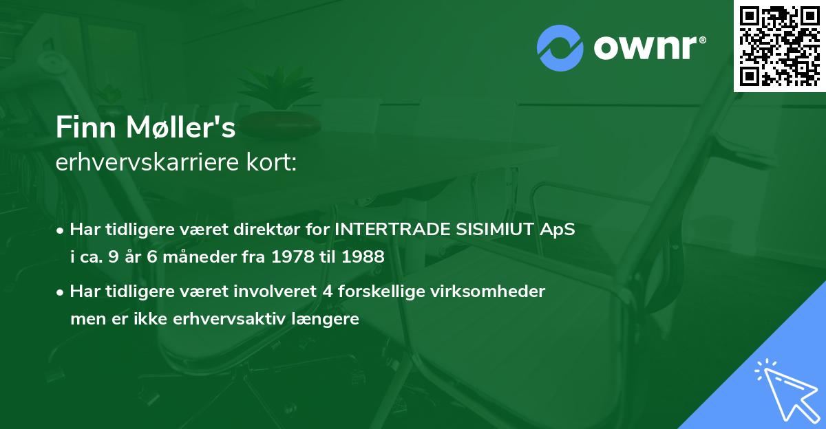 Finn Møller's erhvervskarriere kort