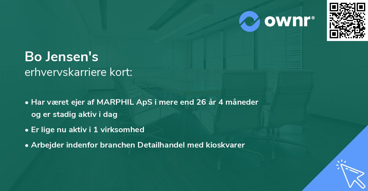 Bo Jensen's erhvervskarriere kort