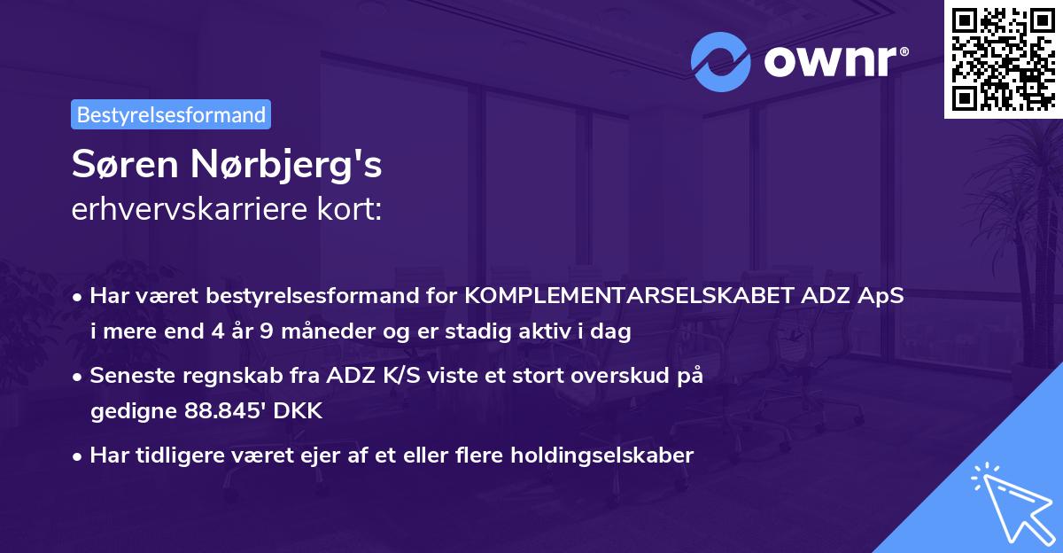 Søren Nørbjerg's erhvervskarriere kort