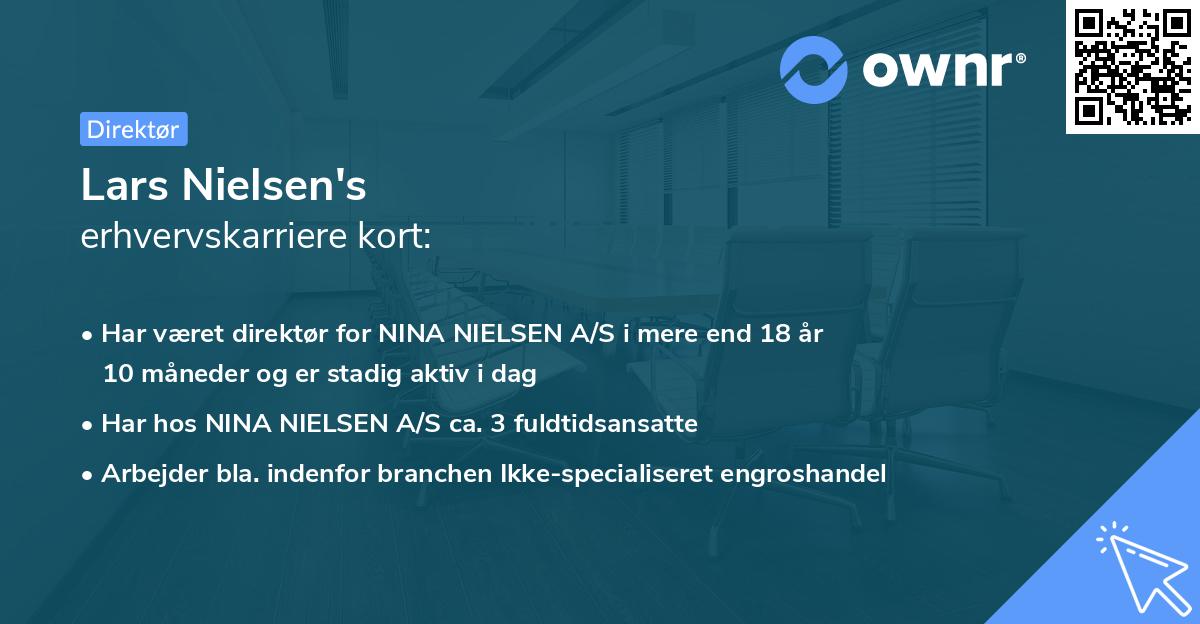 Lars Nielsen's erhvervskarriere kort