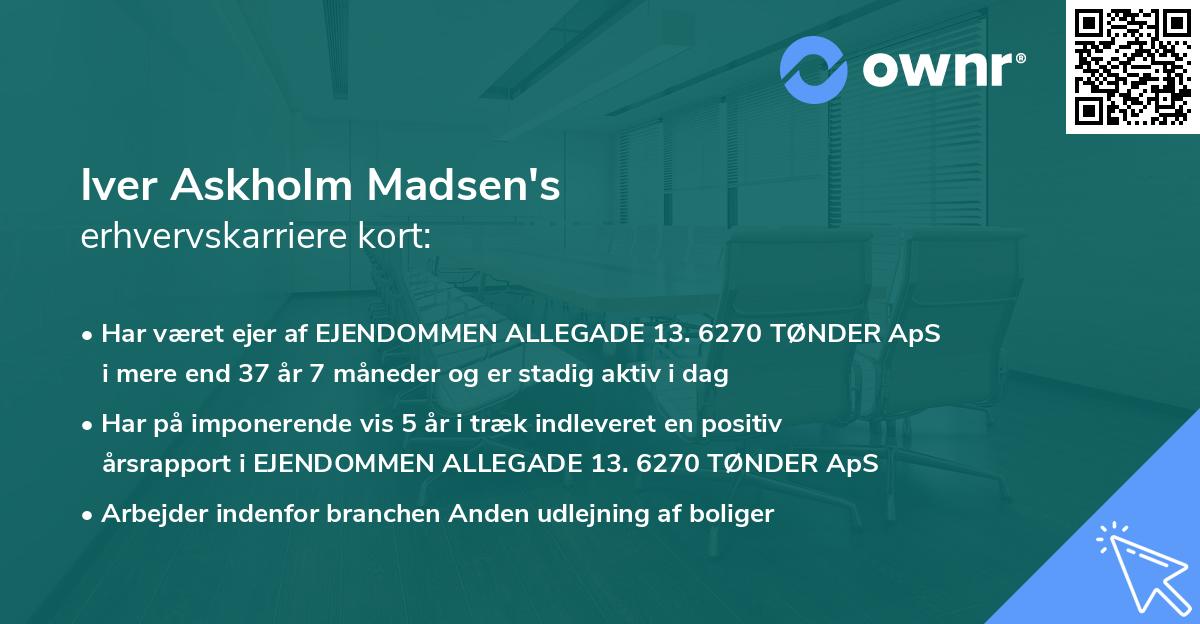 Iver Askholm Madsen's erhvervskarriere kort