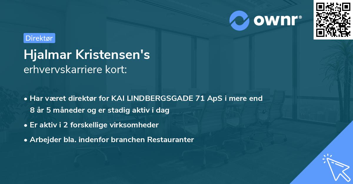 Hjalmar Kristensen's erhvervskarriere kort