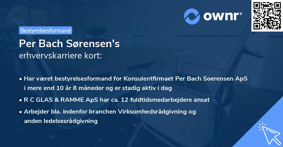 Per Bach Sørensen's erhvervskarriere kort