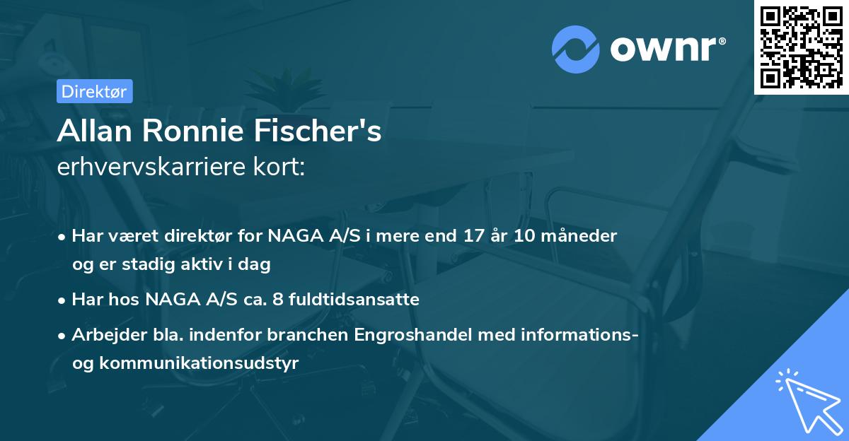 Allan Ronnie Fischer's erhvervskarriere kort