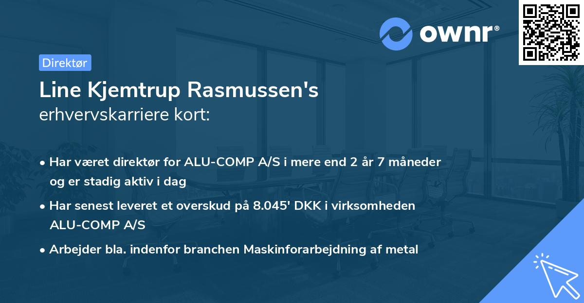 Line Kjemtrup Rasmussen's erhvervskarriere kort