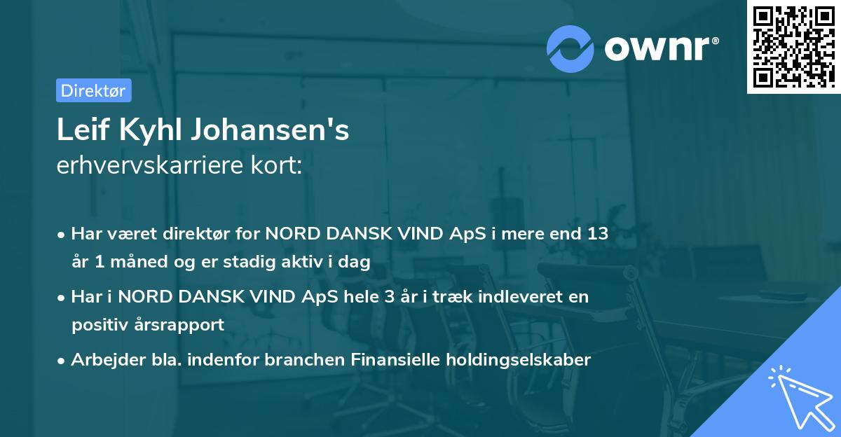 Leif Kyhl Johansen's erhvervskarriere kort