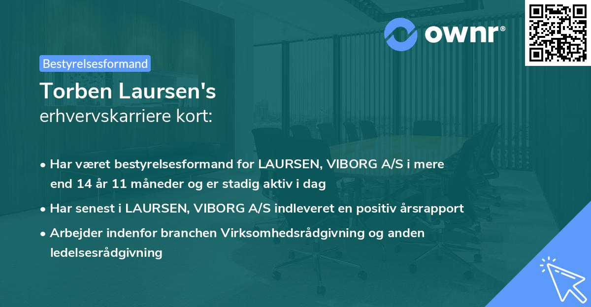 Torben Laursen's erhvervskarriere kort