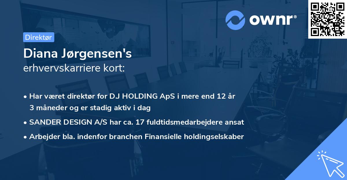 Diana Jørgensen's erhvervskarriere kort