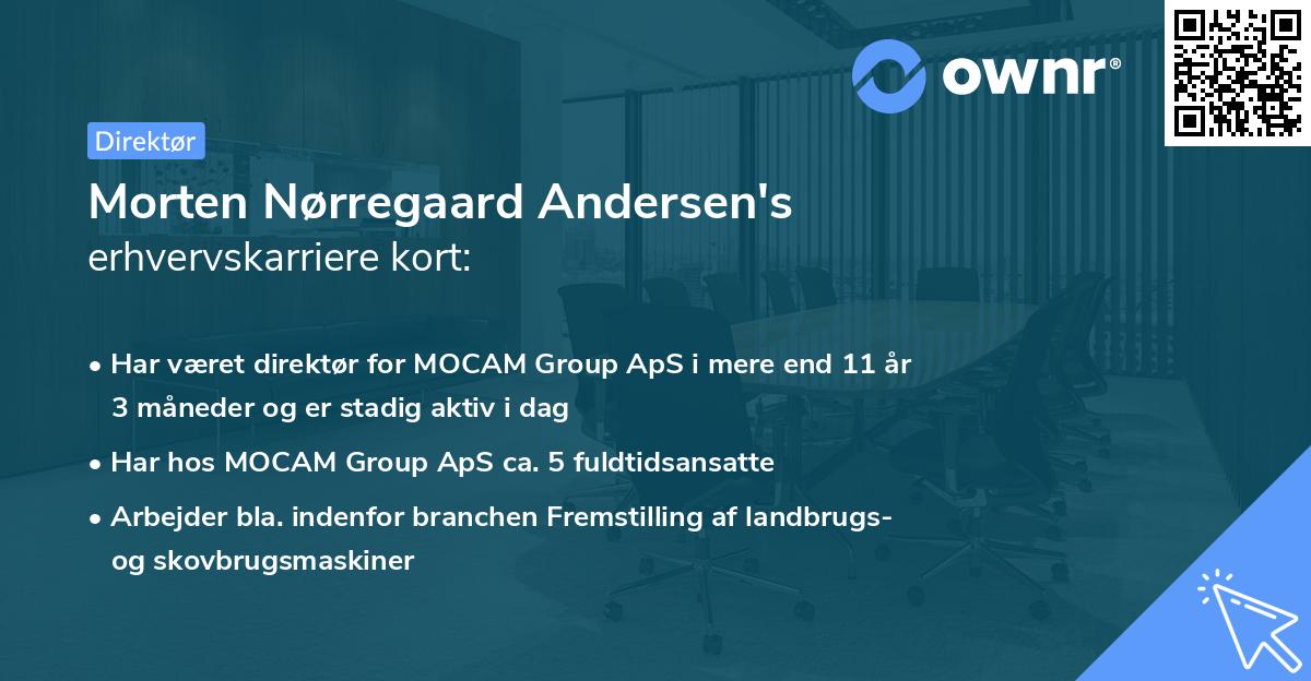 Morten Nørregaard Andersen's erhvervskarriere kort