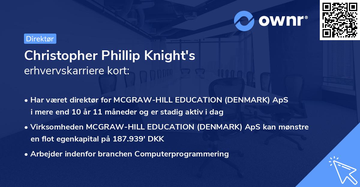 Christopher Phillip Knight's erhvervskarriere kort