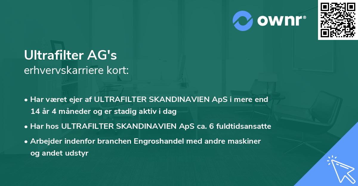 Ultrafilter AG's erhvervskarriere kort