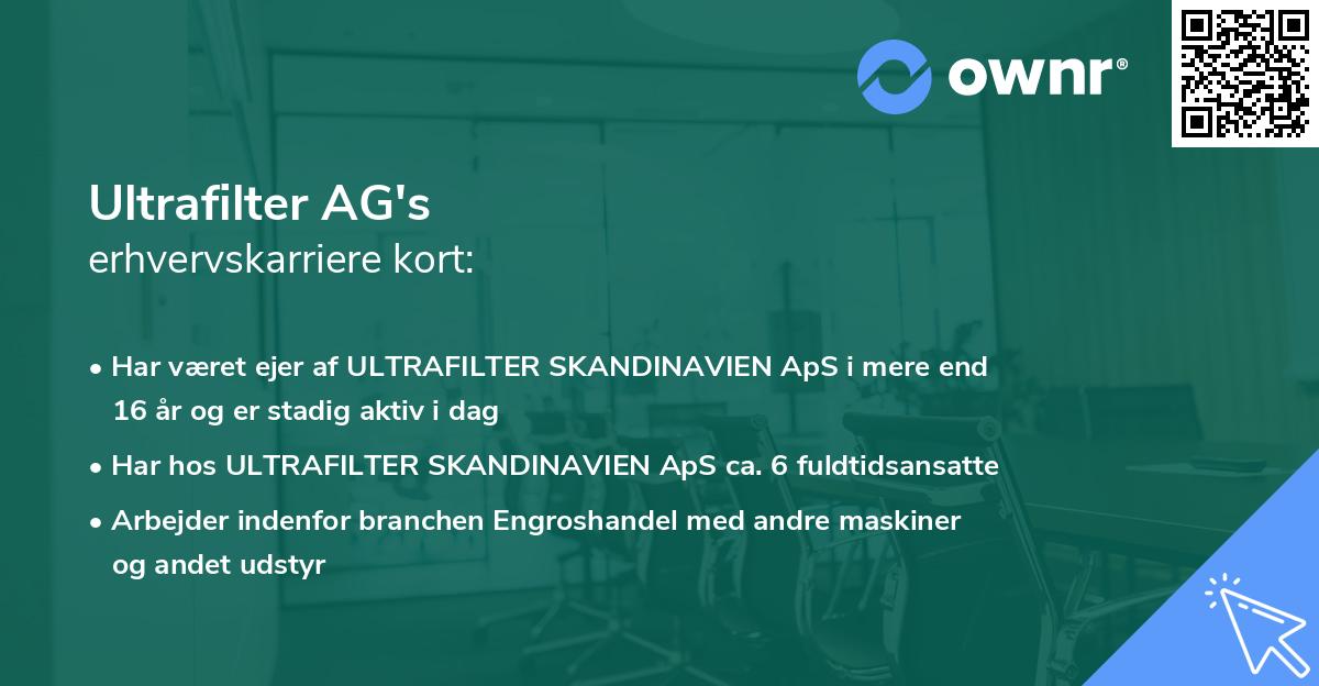 Ultrafilter AG's erhvervskarriere kort