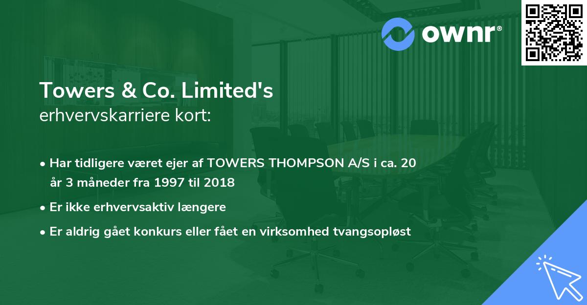 Towers & Co. Limited's erhvervskarriere kort